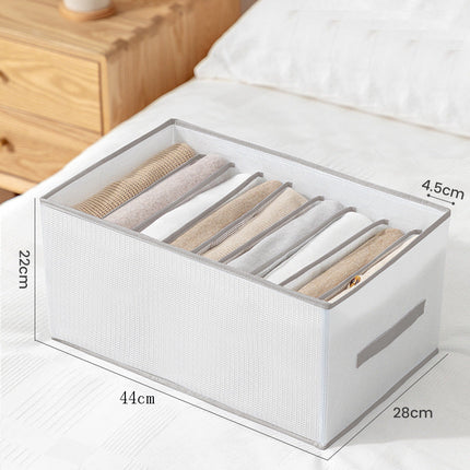 Foldable Clothes Storage Organizer for Drawers, 5 Sizes from 36 x 17 x 12 cm to 44 x 28 x 22 cm for Closet and Wardrobe