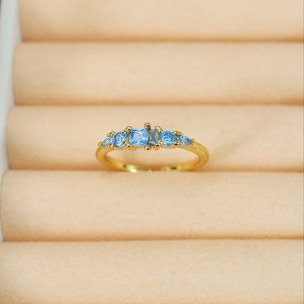 Gold Ring Set with Rhinestone Accents for Stackable Boho Style | Trendy Everyday Jewelry for Layered Looks