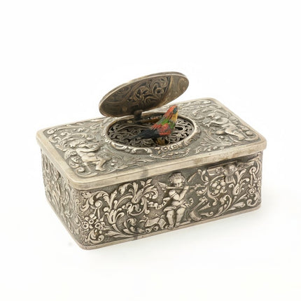 Mechanical Music Box with Singing Bird, Bird Automaton for Vintage Decor