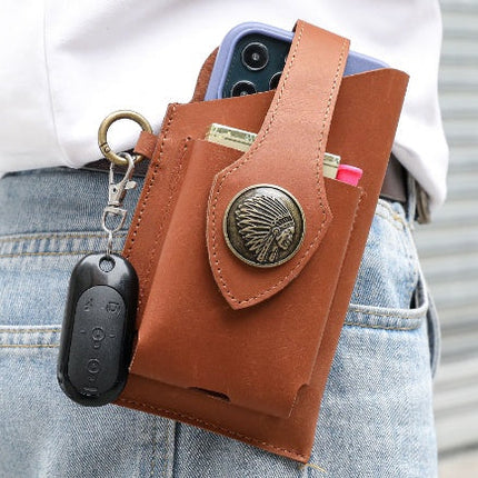 Premium Leather Phone Holster with Secure Belt Clip | Stylish Protection for Your Device