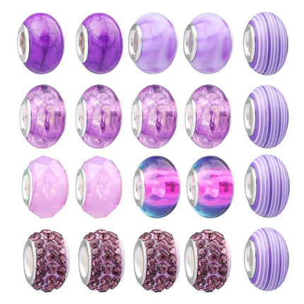DIY Jewelry Making Kit with Colorful Beads, Charms and Adjustable String for Kids and Teen Crafters