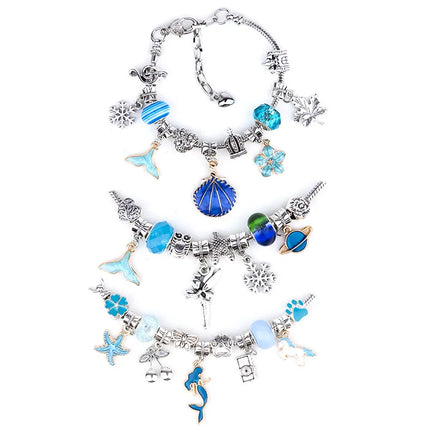 DIY Jewelry Making Kit with Colorful Beads, Charms and Adjustable String for Kids and Teen Crafters