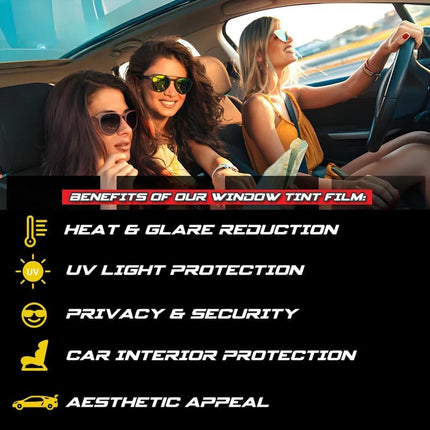 Window Tint for Cars, Pre Cut Car Window Tint Film, Heat and UV Blocking Privacy Window Film, Car Tint for Windshield