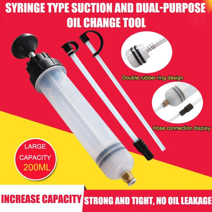 Oil Extractor Pump Syringe, Oil Change Tool for Transmission and Brake Fluid
