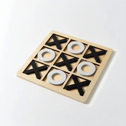 Wooden Tic Tac Toe Board Game for Family Fun | Engaging Two-Player Strategy Game for All Ages