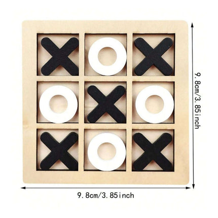 Wooden Tic Tac Toe Board Game for Family Fun | Engaging Two-Player Strategy Game for All Ages