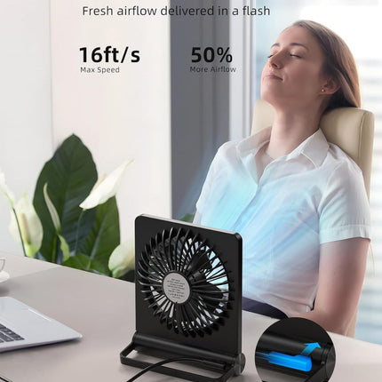 Portable USB Table Fan with Foldable Design | Compact Cooling for Home and Office Use
