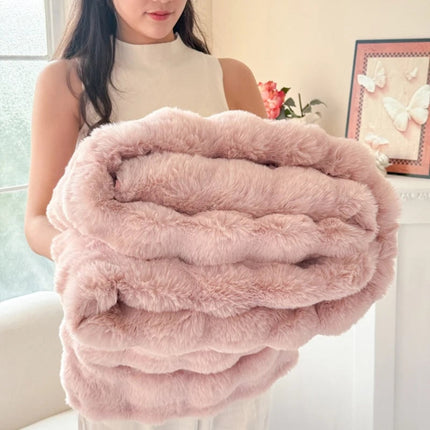 Faux Fur Blanket with Double-Layered Plush Design | Soft Cozy Throw for Bed and Sofa