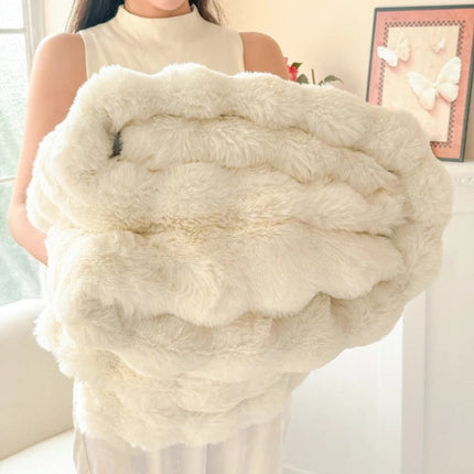 Faux Fur Blanket with Double-Layered Plush Design | Soft Cozy Throw for Bed and Sofa