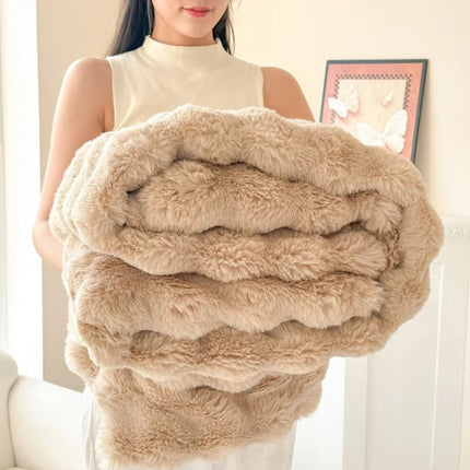 Faux Fur Blanket with Double-Layered Plush Design | Soft Cozy Throw for Bed and Sofa