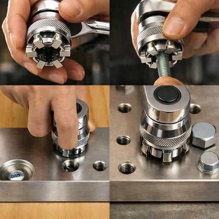 Adjustable Socket Wrench with Ergonomic Handle | Versatile Tool for Home and Auto Repairs