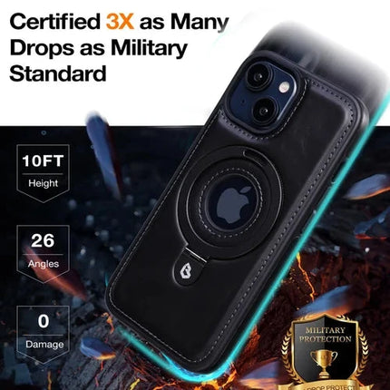 Magnetic Faux Leather Phone Case for iPhone 12 13 14 and 15 Series – image 9