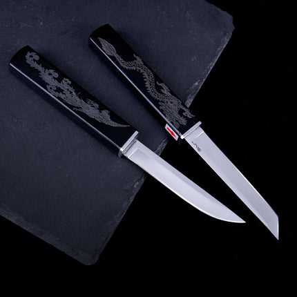 Dual Edge Dragon Design Utility Knife, Thickened Blade with Ergonomic Handle, 2 Color Options