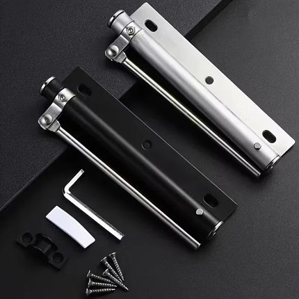 Automatic Door Closer for Home, Office and Shop Doors, Self Closing Hardware in Silver or Black for Quiet, Private Rooms