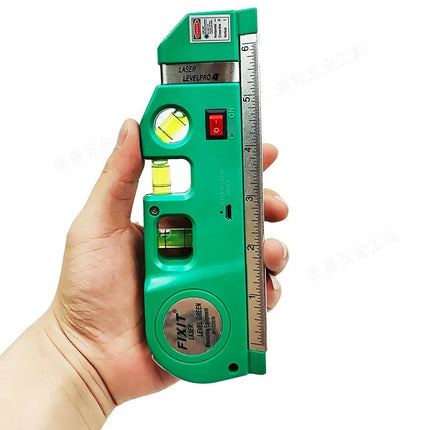 3 in 1 Laser Level Tool with Tape Measure and Spirit Level, Distance and Angle Measuring Device for DIY Home Projects