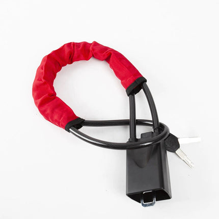 Anti-Theft Steering Wheel Cable Lock for Cars, Visible Steel Security Deterrent with Keys, in Red, Black, Yellow or Blue