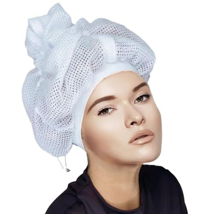Hair Bonnet Dryer Cap for Curly Hair Drying, Net Plopping Cap – image 9