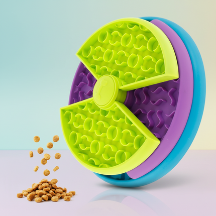 Interactive Slow Feeder Dog Bowl for Healthy Eating | Multi-Level Design for Mental Stimulation and Digestion