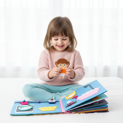 Felt Board Book Set for Toddlers with Interactive Pages | Hands-On Learning & Fine Motor Skill Development