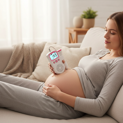 Fetal Heartbeat Monitor with Clear Digital Display | Portable Device for At-Home Pregnancy Monitoring