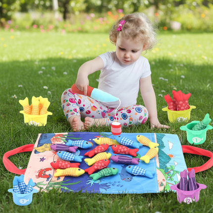 Interactive Fishing Toy Playset for Kids with Colorful Accessories | Hands-On Learning Game for Creative Development