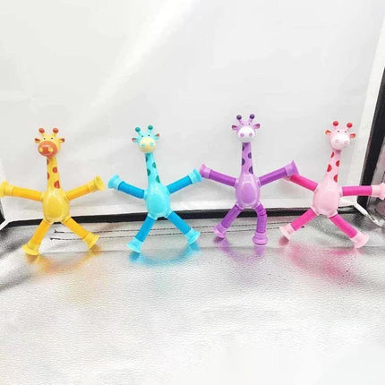 Giraffe Fidget Toy Set with Bendy Twistable Arms and Legs, Battery Free Travel Fidget Toys for Kids and Adults