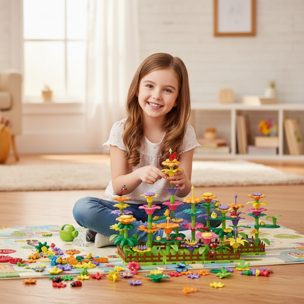 Creative Flower Building Toy with Easy Assembly | Imaginative Play for Skill Development and Room Decor