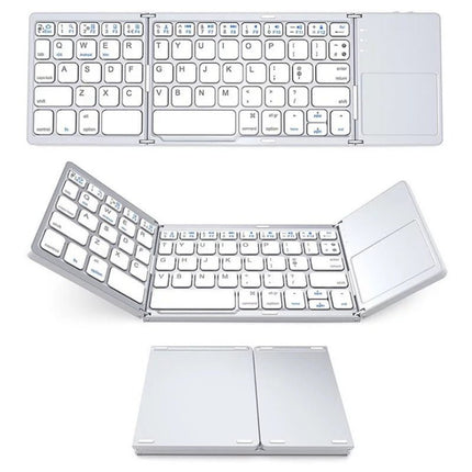 Foldable Bluetooth Keyboard with Touchpad, Full Size Folding Wireless Keyboard for Windows, Mac, Android and iOS