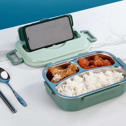 Insulated Bento Lunch Box with 4 Compartments | Durable Food Storage Container for Work and School Meals