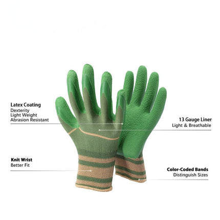 Puncture-Resistant Gardening Gloves with Waterproof Palm Grip | Lightweight Breathable Design for Comfortable Yard Work