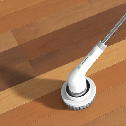 Electric Spin Scrubber with 8 Snap-On Brush Heads and Extendable Pole, Rotating Cleaning Brush for Tile Grout and Floors