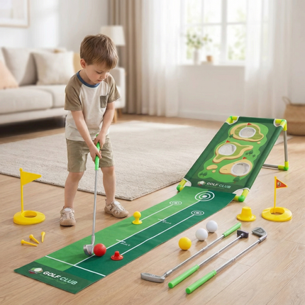 Mini Golf Play Set with Adjustable Clubs for Indoor and Outdoor Fun | Engaging Family Game for All Ages
