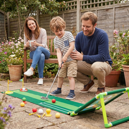 Mini Golf Play Set with Adjustable Clubs for Indoor and Outdoor Fun | Engaging Family Game for All Ages