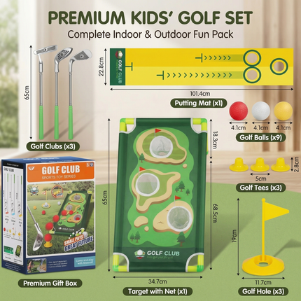 Mini Golf Play Set with Adjustable Clubs for Indoor and Outdoor Fun | Engaging Family Game for All Ages