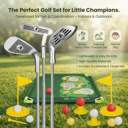 Mini Golf Play Set with Adjustable Clubs for Indoor and Outdoor Fun | Engaging Family Game for All Ages