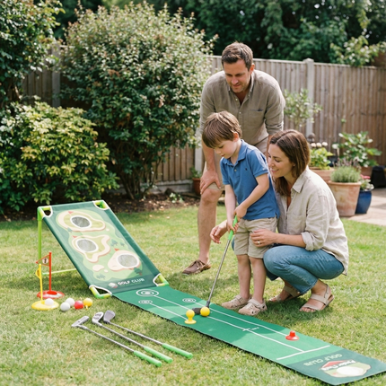 Mini Golf Play Set with Adjustable Clubs for Indoor and Outdoor Fun | Engaging Family Game for All Ages
