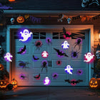 Halloween Decorations 104 Piece, Lighted 3D Bat Spider and Ghost Decorations, Indoor Halloween Wall Decor Set_00