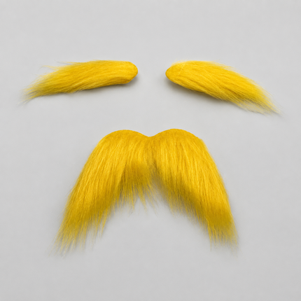 Adhesive Mustache and Eyebrows Costume Accessories Set for Halloween | Easy Application for Instant Character Transformation