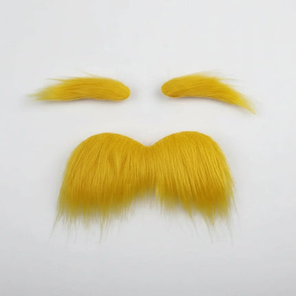 Adhesive Mustache and Eyebrows Costume Accessories Set for Halloween | Easy Application for Instant Character Transformation