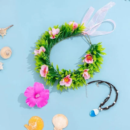 Tropical Flower Crown Headband with Colorful Floral Design | Costume Accessory for Halloween and Themed Events