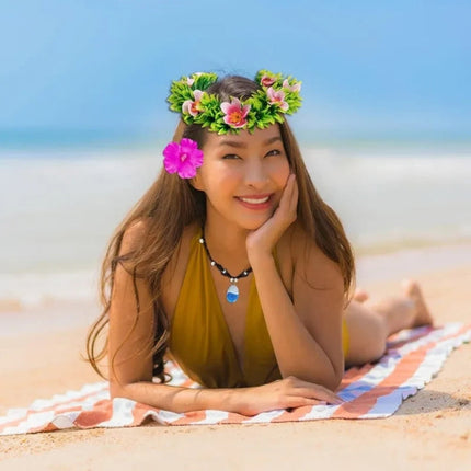 Tropical Flower Crown Headband with Colorful Floral Design | Costume Accessory for Halloween and Themed Events