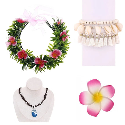 Tropical Flower Crown Headband with Colorful Floral Design | Costume Accessory for Halloween and Themed Events