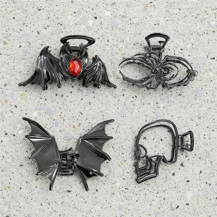 Halloween Hair Clips with Spider & Bat Designs | Festive Accessories for Costume Parties and Holiday Styling