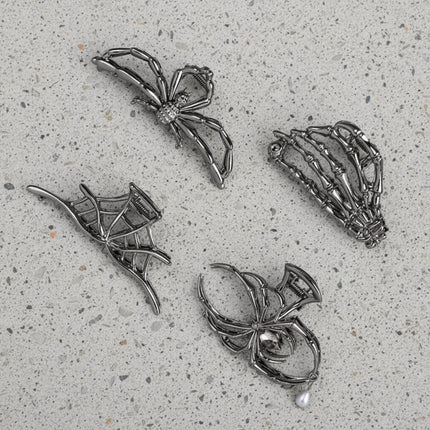 Halloween Hair Clips with Spider & Bat Designs | Festive Accessories for Costume Parties and Holiday Styling