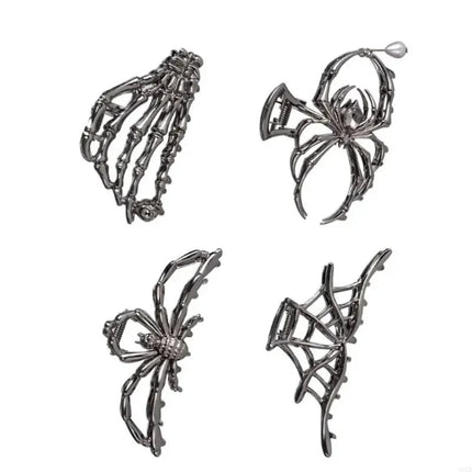 Halloween Hair Clips with Spider & Bat Designs | Festive Accessories for Costume Parties and Holiday Styling