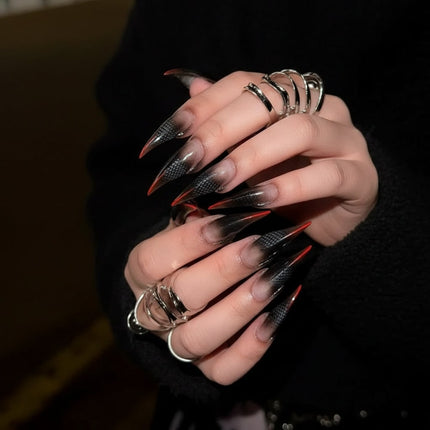 Halloween Press-On Nails with Claw Shape | Reusable Costume Accessory for Quick Style Upgrade