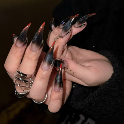 Halloween Press-On Nails with Claw Shape | Reusable Costume Accessory for Quick Style Upgrade