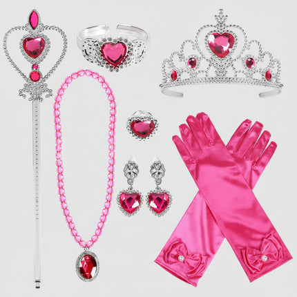 Princess Costume Accessories Set with Necklace and Earrings | Enchanting Dress-Up for Kids' Parties and Halloween