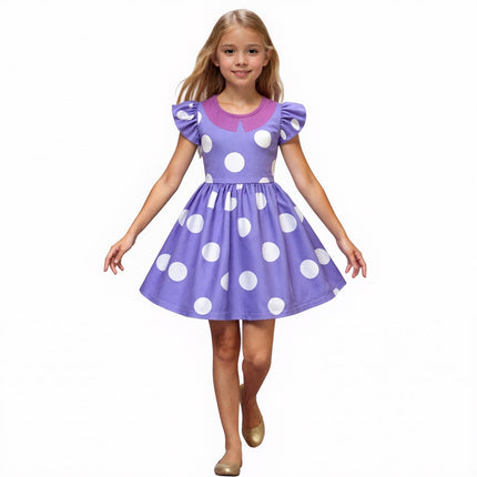 Polka Dot Ruffle Dress for Kids | Cute Halloween Costume for Parties and Dress-Up Fun