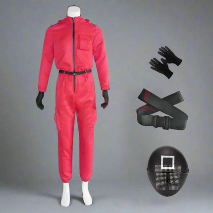 Halloween Costume Jumpsuit Set with Guard Mask | Complete Adult Outfit for Themed Parties and Cosplay